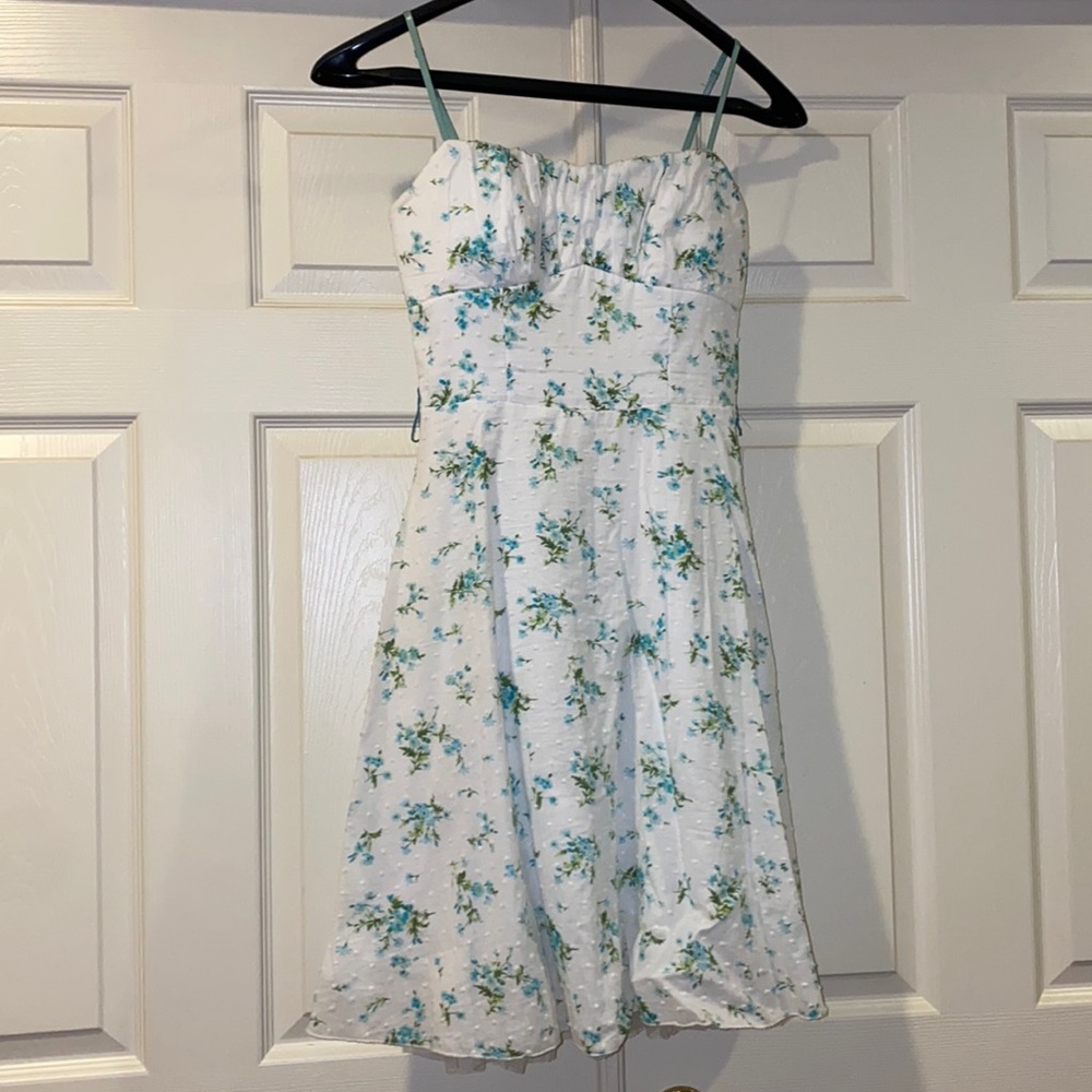 Blue floral dress